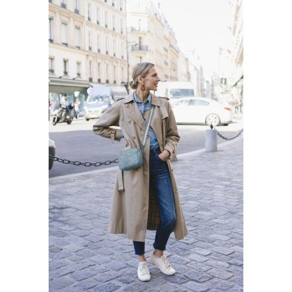 Women Light Blue Imported Vegan Leather Small Shoulder Crossbody Handbag - Picture 2 of 6